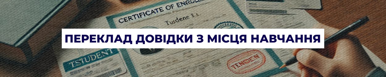 Переклад довідки з місця навчання в Одесі - бюро перекладів 
