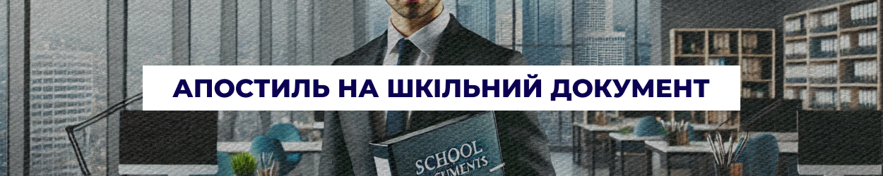 Апостиль на шкільний документ у Дніпрі - бюро перекладів 